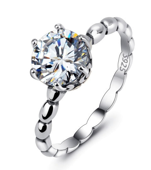 Elegant 925 Silver Statement Ring