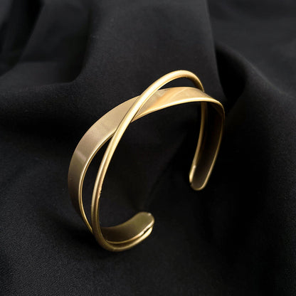 Elegant Wave Cross Bracelet for Women