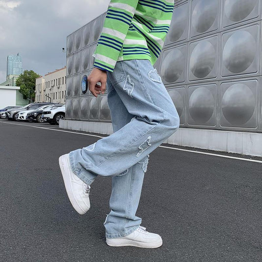 Urban Graffiti Wide-Leg Jeans