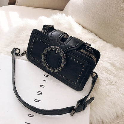Chic Sequin Crossbody with Chain Strap
